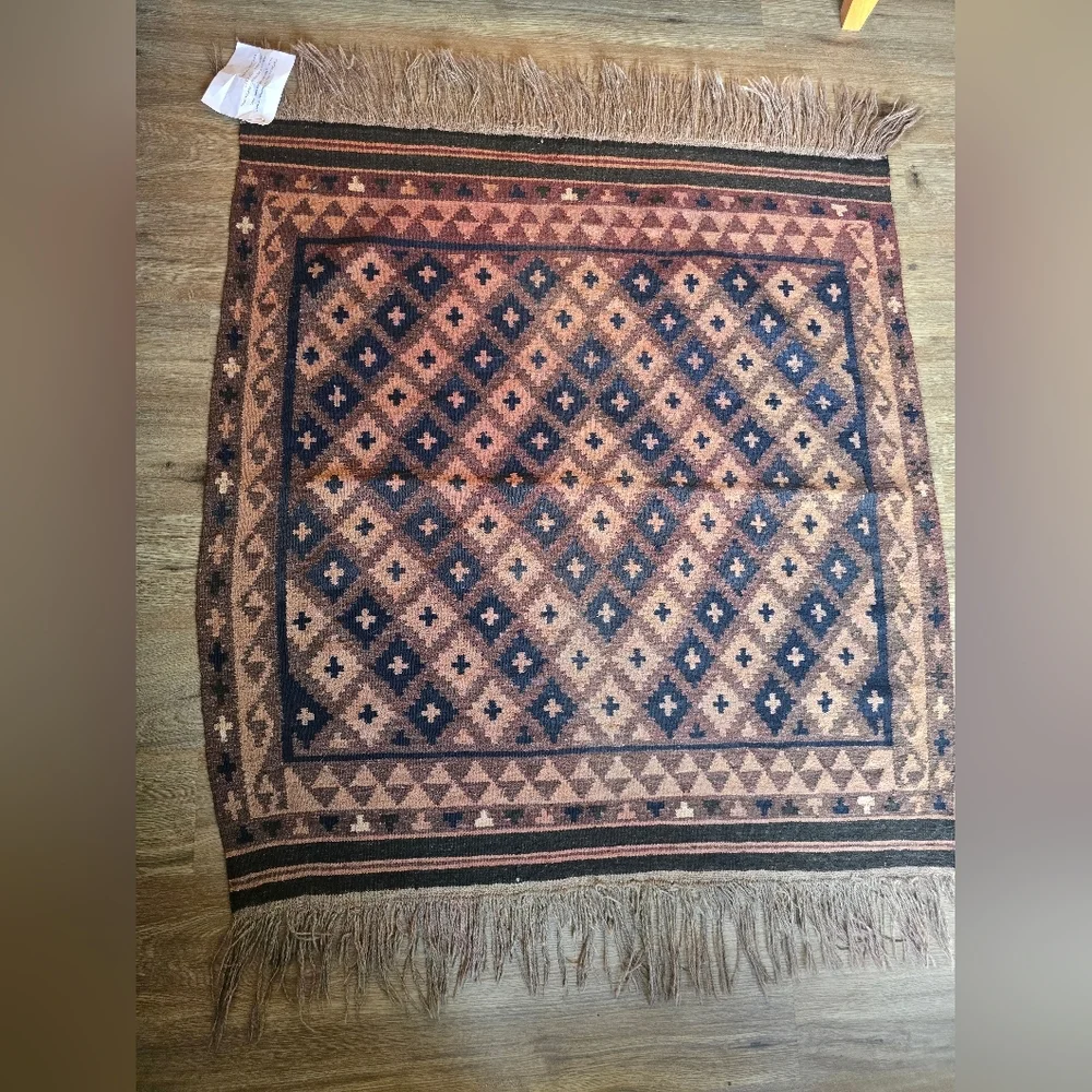 Kilim Labijar RARE Rug from Afghanistan made of sheep's wool